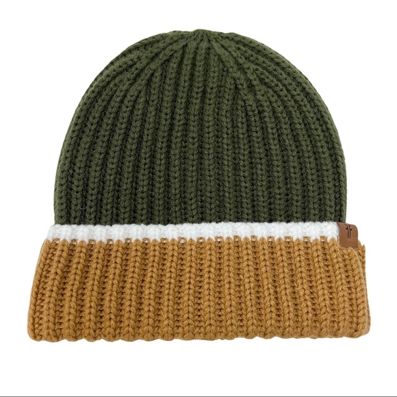 Nwt Frye Color Block Knit Beanie Hat 